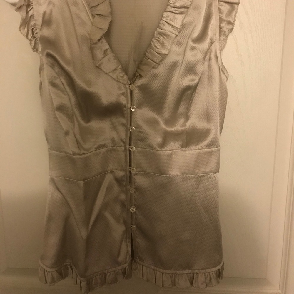 NWT WHBM sleeveless satin blouse